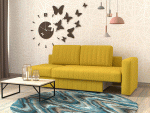 Алье кушетка НПБ (Gamma yellow)  дл176 гл 85 в 91 с/м 80/200