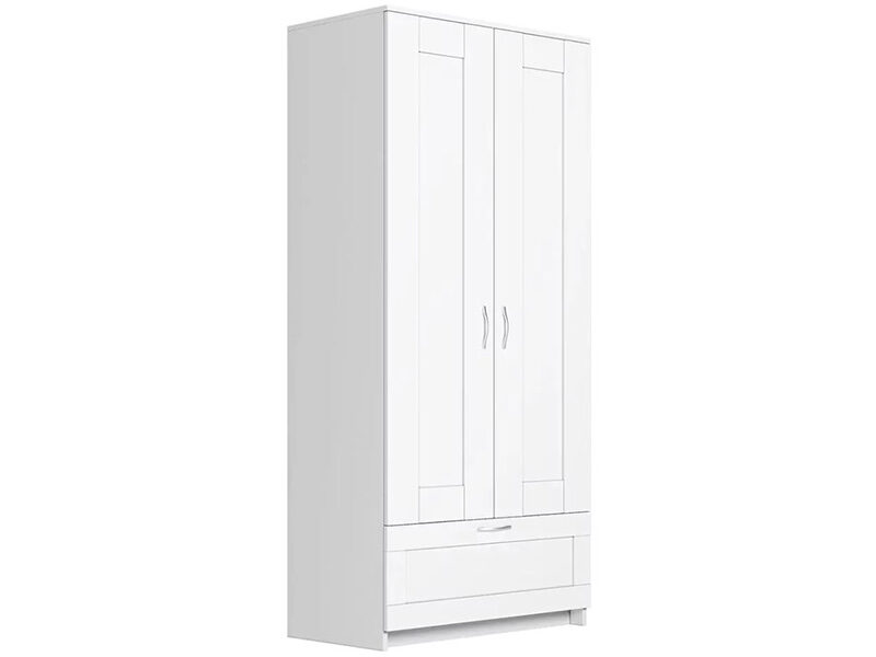 СИРИУС шкаф комбинированный "2 двери и 1 ящик" Белый