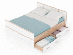 Кровать 1400 "Сакура" дуб сонома/белый без подложки