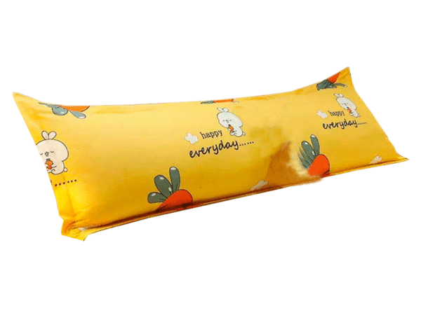 Подушка длинная 100 см Желтая Морковки