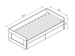 (снят/пр) СИРИУС кровать раздвижная 80х200 Сонома