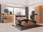Гамма Кровать 1600 дуб вотан (крафт)