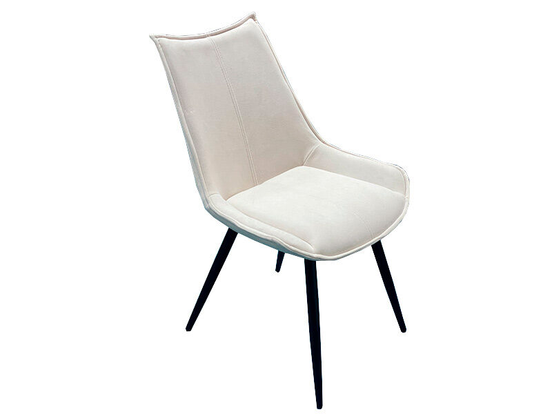 Стул Бостон цвет ЧЕРНЫЙ сиденье ткань БЭСТ Бежевый