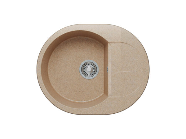 Мойка ATOL-620 №302 кругл, песочный + сифон