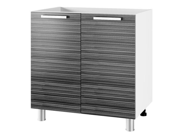 Кухня Титан тумба 8М1 корпус белый  фасад 8 М1 титан Нуар , стол 0.8