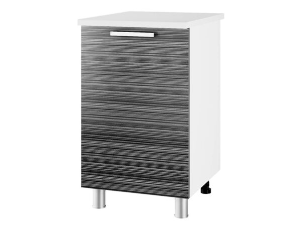 Кухня Титан тумба 5Р1 корпус белый  фасад 5 Р1 титан нуар М 29  , стол 0.5